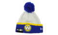 Golden State Warriors Prime Team Beanie White / Blue and Yellow - Cuff / Blue - Pom NE1135