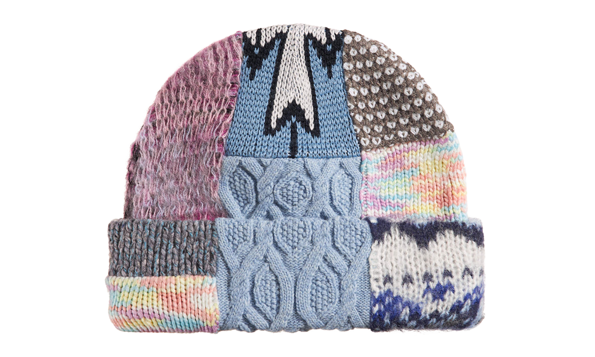 Patchwork Beanie SS26 - Light Blue SU27645