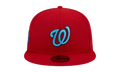 59FIFTY Washington Nationals Father's Day On-Field Fitted Hat Red / Teal - Brim NE901