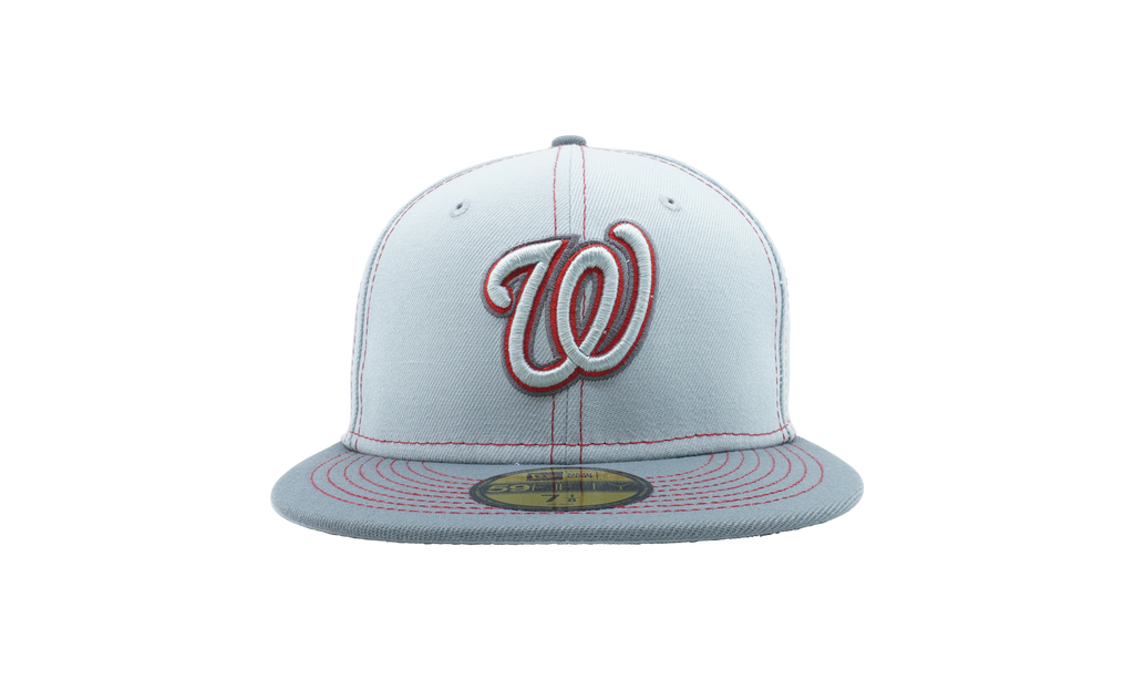 59FIFTY Washington Nationals Gray Pop Fitted Hat Gray / Red - Stitch NE883