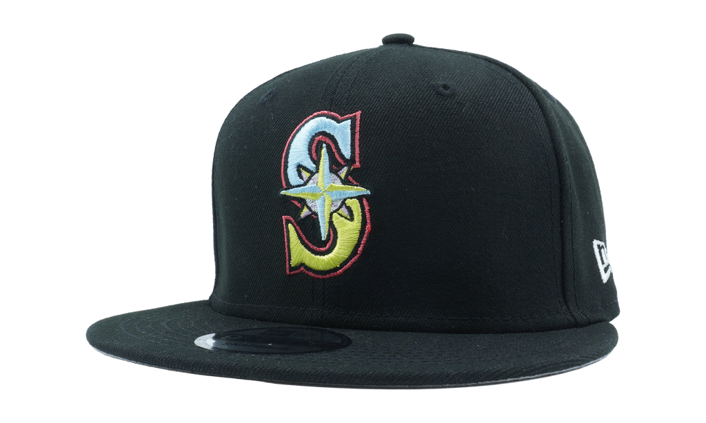 9FIFTY Seattle Mariners 2001 All Star Game Pinstripes Snapback Hat Black NE1168