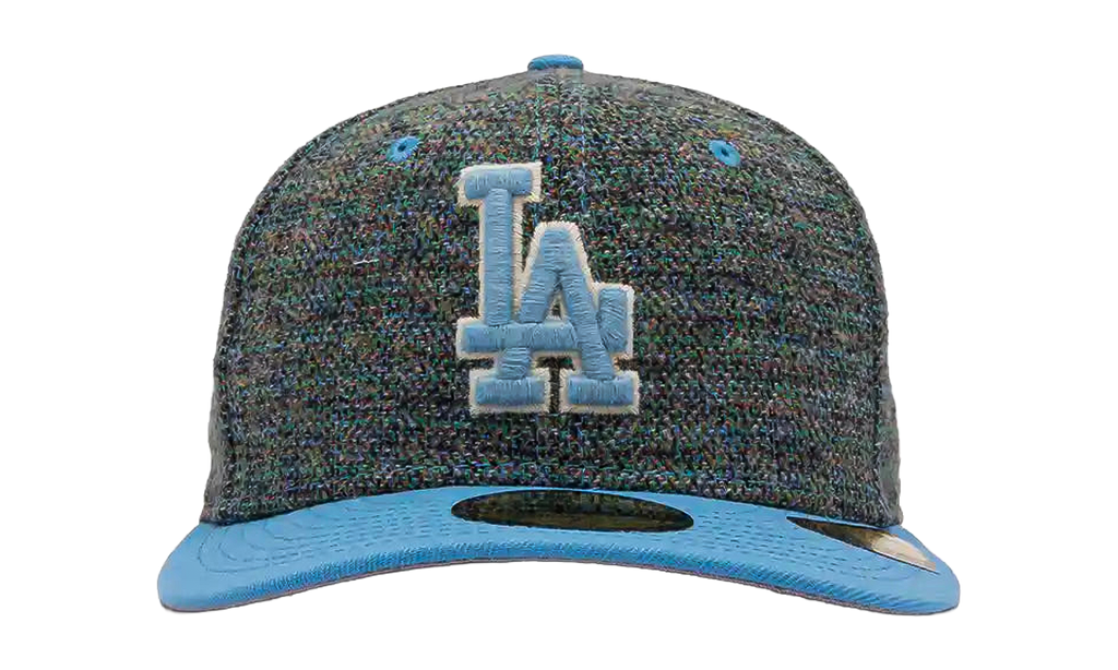 59FIFTY LA Dodgers MLB Fitted Hat Tweedy Cotton Pastel Blue NE531