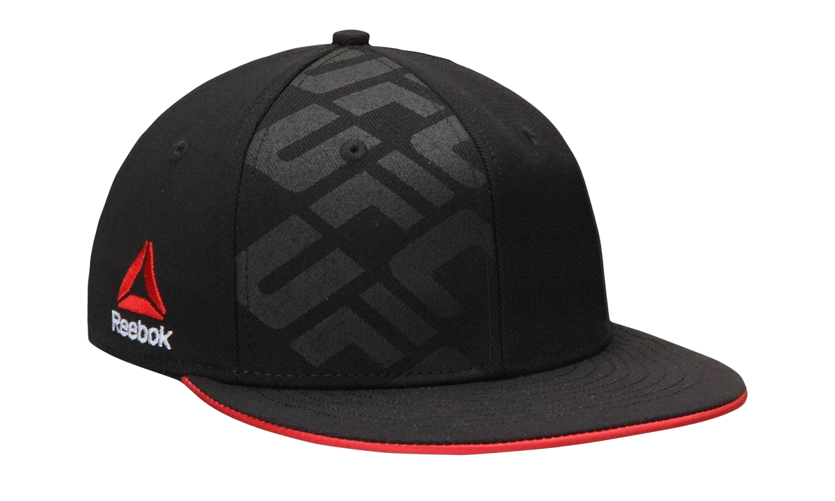 UFC Flatbrim Snapback Hat Black / Red VR56Z 101 UUFC