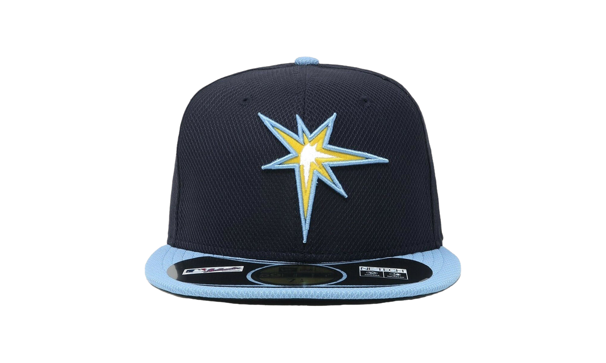 59FIFTY Tampa Bay Rays Diamond Era Fitted Hat Black / Sky Blue - Brim NE576