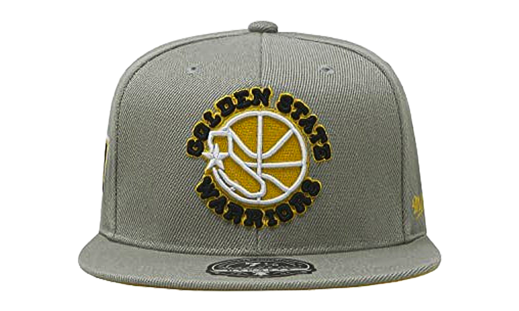 NBA Hardwood Classics Fitted Cap Golden State Warriors - Sunny Gray 6HSFDX21134 GSWGREY