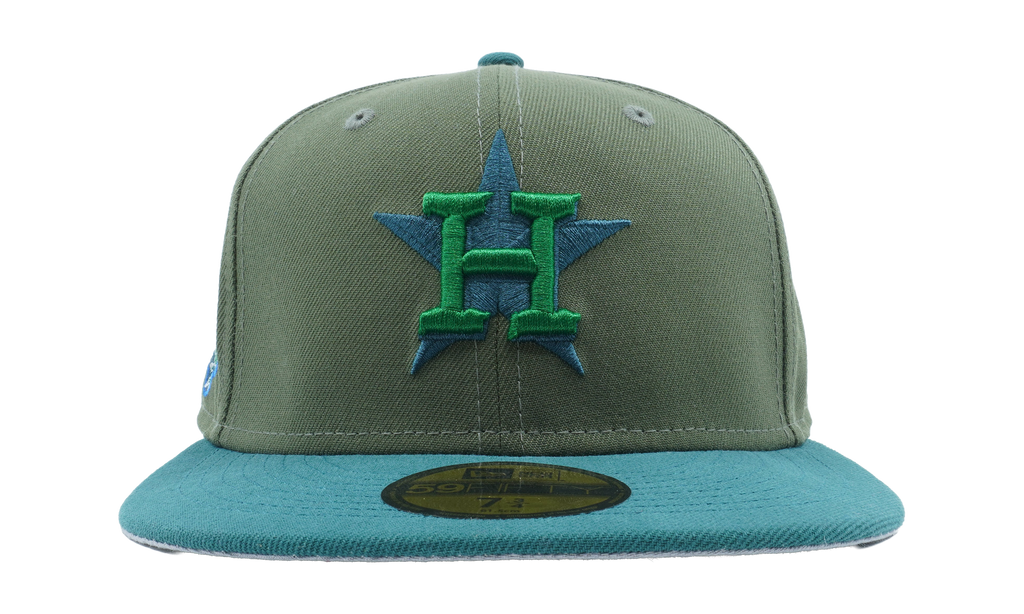 59FIFTY Houston Astros 45th Garden Party Fitted Hat Olive / Teal - Brim NE1099