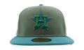 59FIFTY Houston Astros 45th Garden Party Fitted Hat Olive / Teal - Brim NE1099