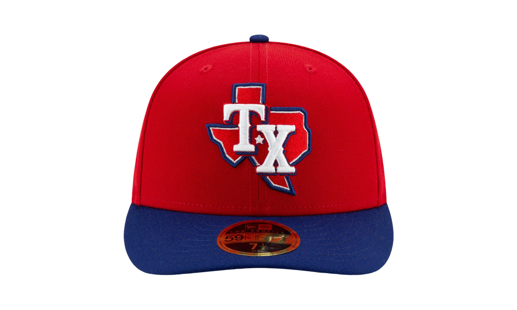 59FIFTY Texas Rangers 2020 Alt3 Low Profile Authentic Fitted Hat Red / Blue - Brim NE1034