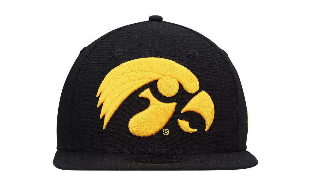 9FIFTY Iowa Hawkeyes Snapback Hat Black / Yellow - Logo NE1022