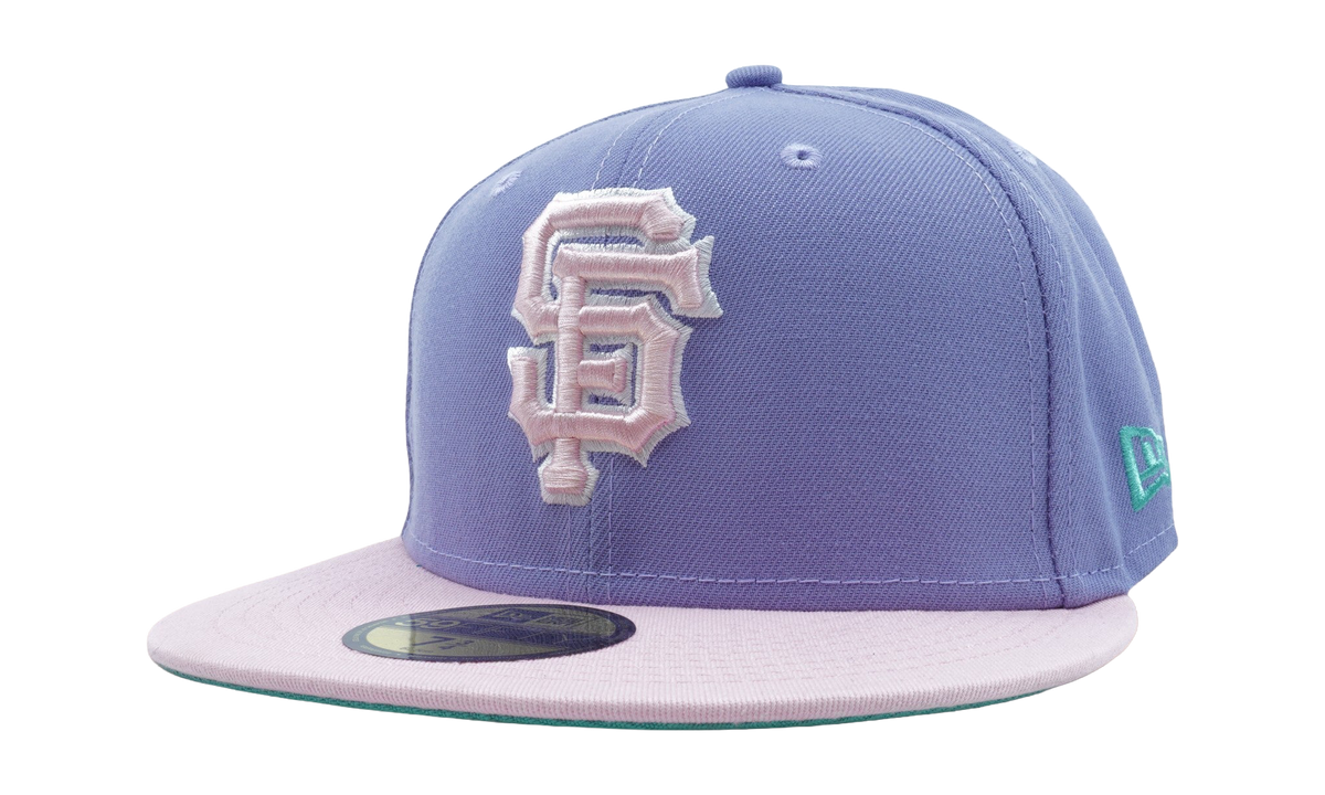 59FIFTY San Francisco Giants World Series Battle Bay Fitted Hat Purple Smoke / Pink - Brim / Sky Blue - Under Brim NE1086