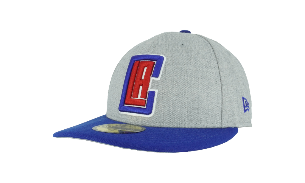 59FIFTY Los Angeles Clippers Low Profile Authentic Fitted Hat Heather Gray / Royal Blue / Grey - Under Brim NE949