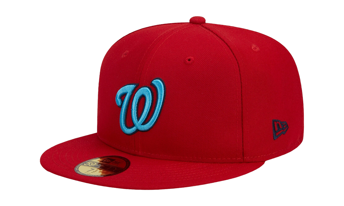59FIFTY Washington Nationals Father's Day On-Field Fitted Hat Red / Teal - Brim NE901