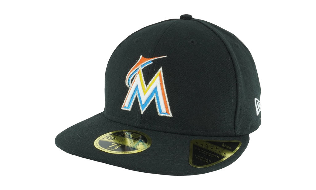 59FIFTY Miami Marlins 2018 Home Low Profile Authentic Fitted Hat Black NE997