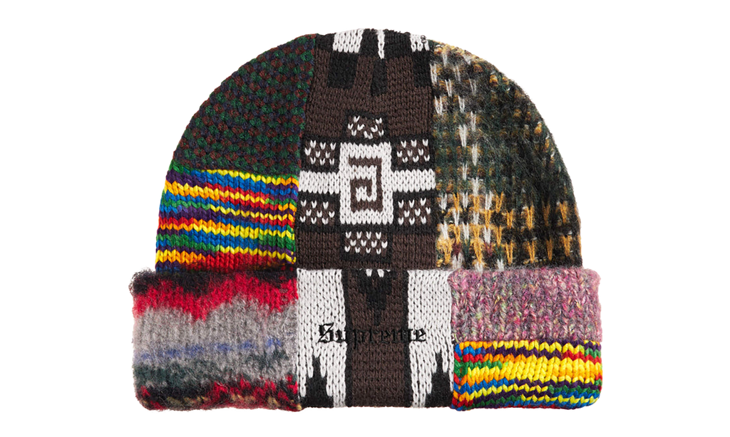 Patchwork Beanie SS26 - Brown SU27644