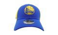 39THIRTY Golden State Warriors 2-Time Sided Fitted Hat Blue and Yellow | Yellow - Under Brim NE686