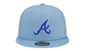 59FIFTY MLB ATLANTA BRAVES FITTED HAT ERIC EMANUEL - Light Blue EE433