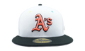 59FIFTY Oakland Athletics 1989 World Series Fitted Hat White / Black - Brim / Grey - Under Brim NE833