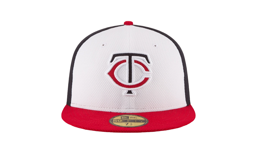 59FIFTY Minnesota Twins Diamond Era Fitted Hat White and Black / Red - Brim NE577