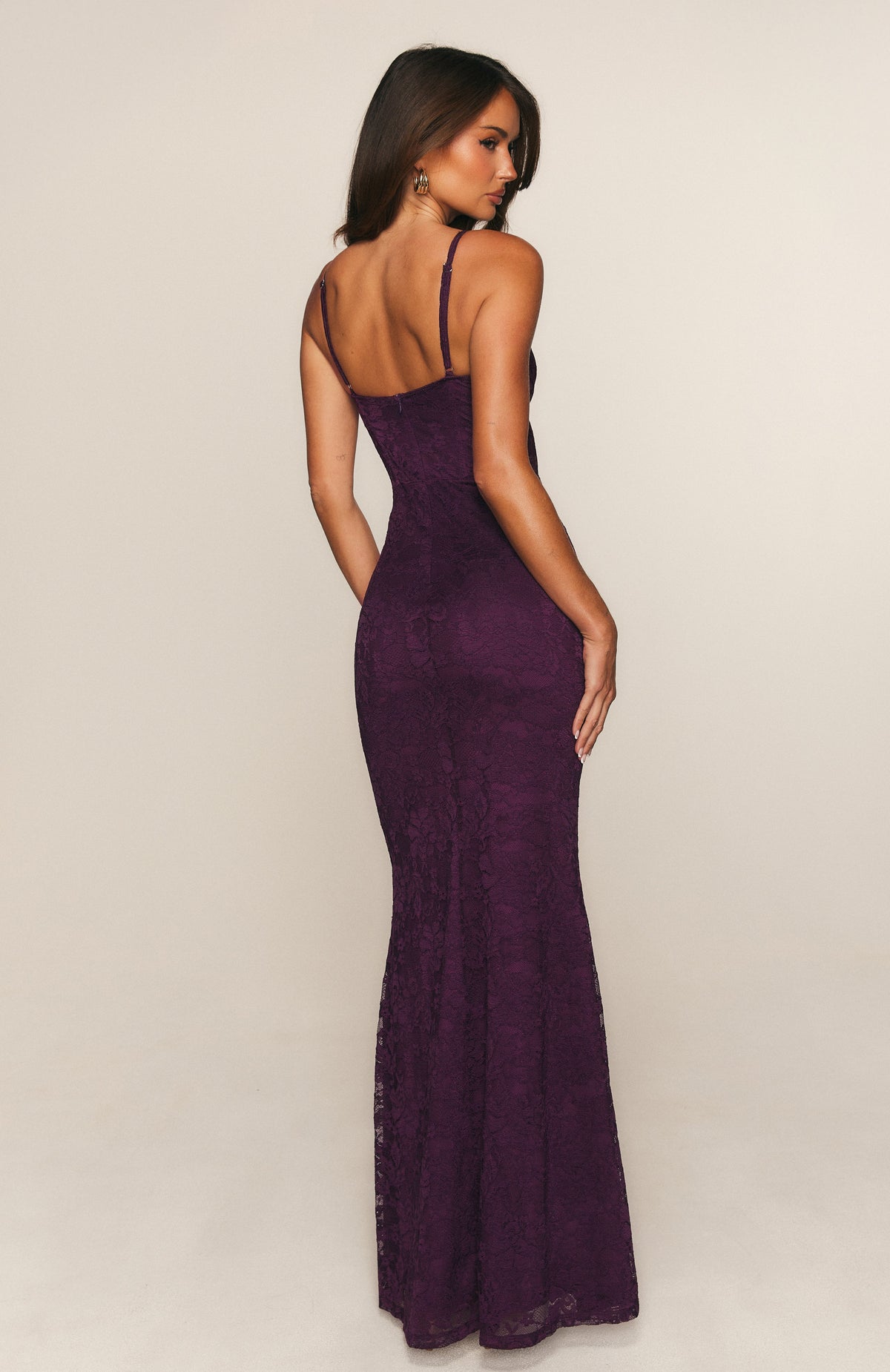 LADIESSTREETX Merlot Strapless Evening Maxi Dress