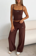 Core Strengths Wide Leg Pants Chocolate