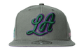 NBA Hardwood Classics From Dusk Fitted Cap Los Angeles Lakers - Dark Grey 6HSFSH21422 LALDKGY