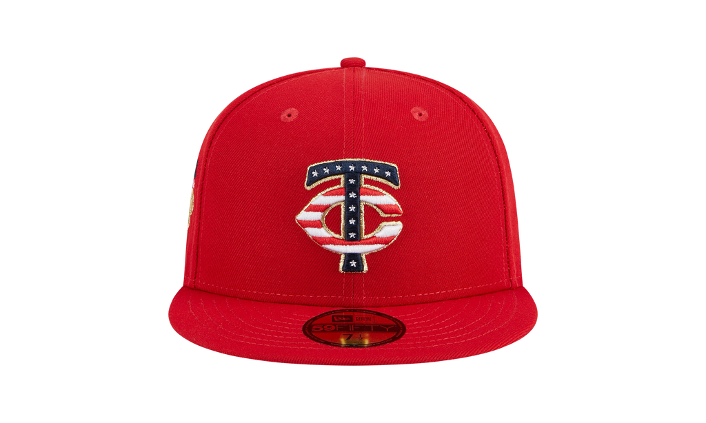 59FIFTY Minnesota Twins Fourth Of July Fitted Hat Red / Grey - Under Brim NE910