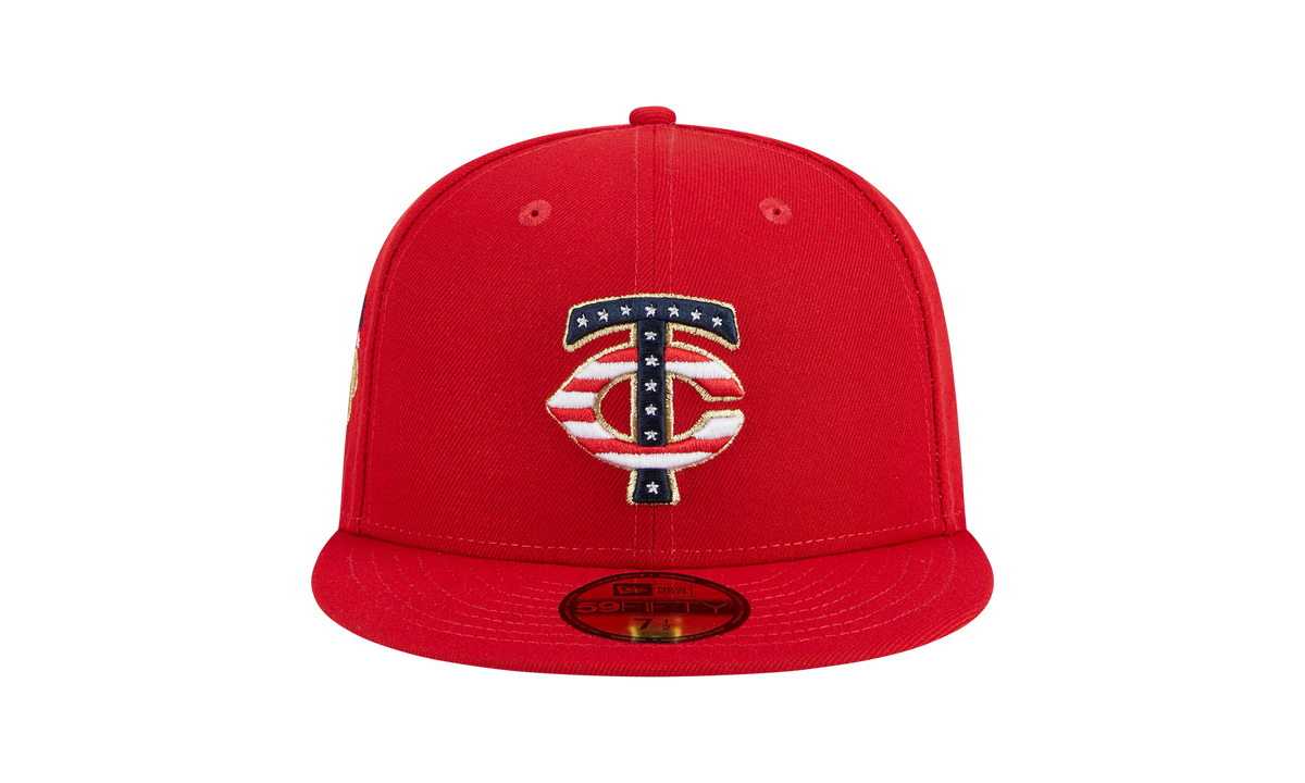 59FIFTY Minnesota Twins Fourth Of July Fitted Hat Red / Grey - Under Brim NE910
