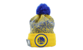 Golden State Warriors On The Court Pom Beanie Yellow / Blue Dots NE634
