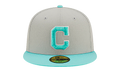 59FIFTY Cleveland Guardians Authentic Fitted Hat Grey / Teal - Visor NE795