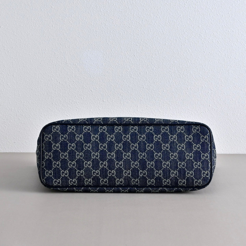 GUCCI Generation Gucci GG Denim Tote Bag Large