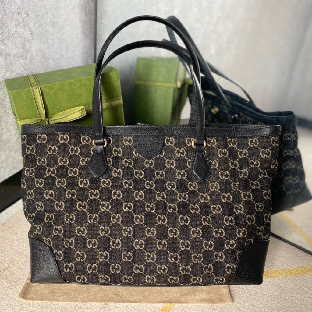Gucci Black Denim Shopping Bag – 631685