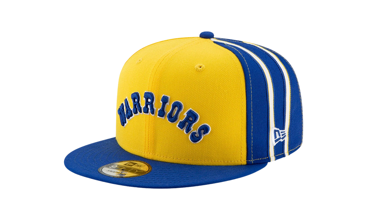 9FIFTY Golden State Warriors HWC Road Uniform Snapback Hat Yellow / Blue / White / Blue - Brim NE694