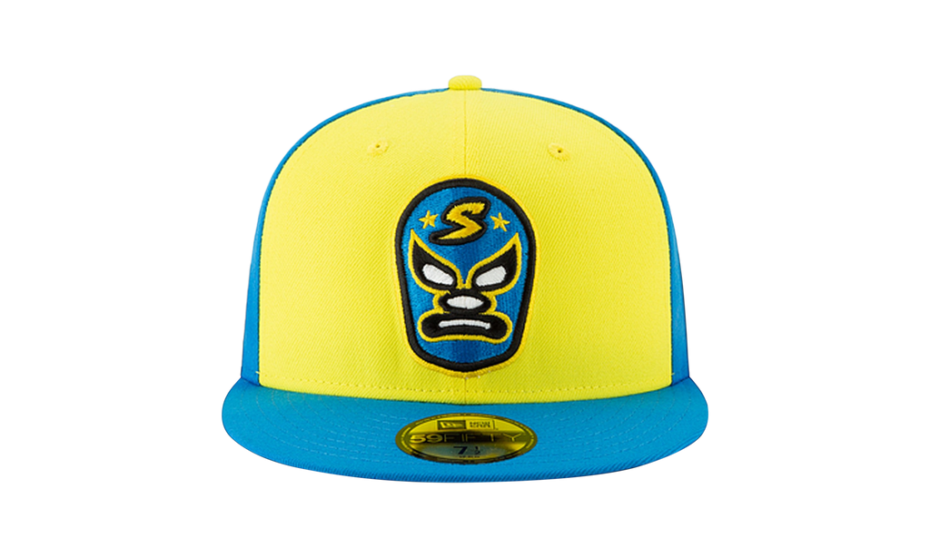 59FIFTY Sacramento Dorados Theme Night Fitted Hat Yellow and Sky Blue / Sky Blue - Brim NE719