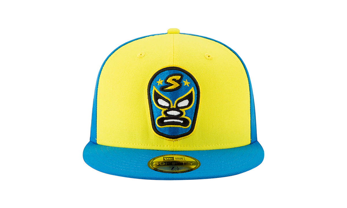 59FIFTY Sacramento Dorados Theme Night Fitted Hat Yellow and Sky Blue / Sky Blue - Brim NE719