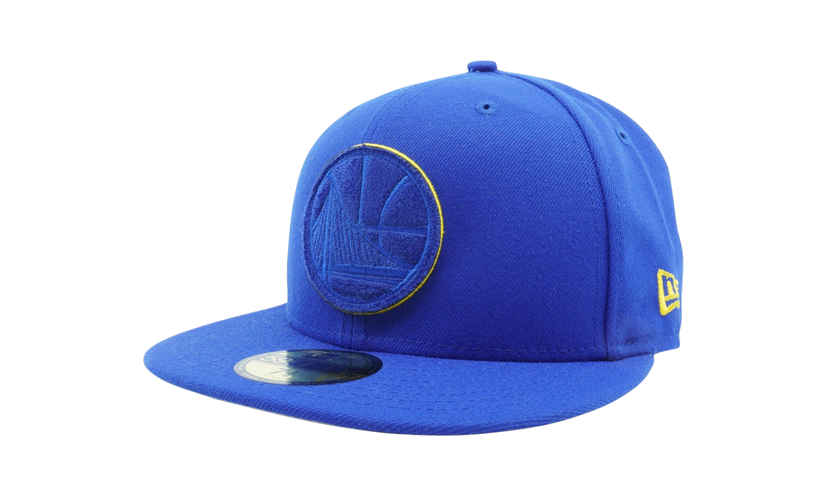 59FIFTY Golden State Warriors Suede Patcher Fitted Hat Blue NE1150