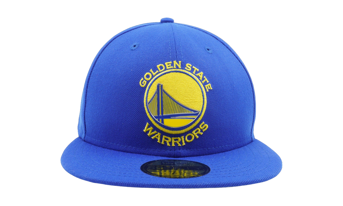 59FIFTY Golden State Warriors Metal Logo Fitted Hat Royal Blue / Grey - Under Brim NE688