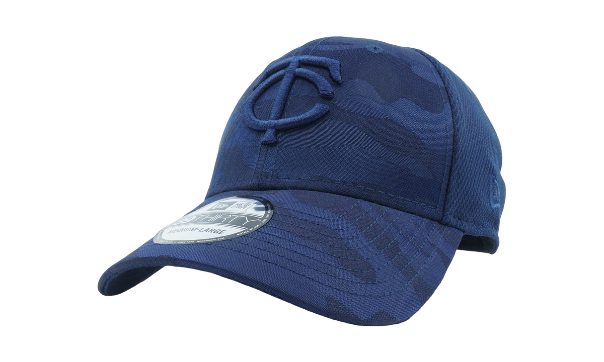 39THIRTY Minnesota Twins Tonal Camo Stretch Fit Hat Black / Red - Stitch NE758