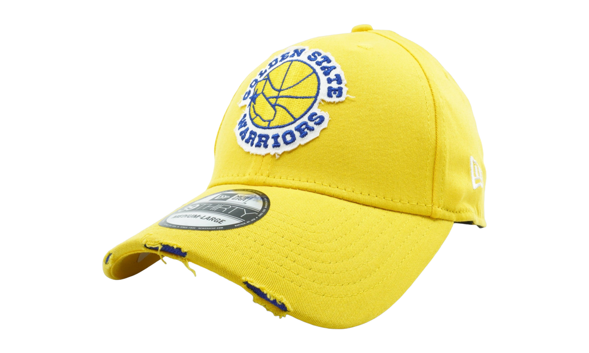 39THIRTY Golden State Warriors Hardwood Classics Night Fitted Hat Yellow NE696