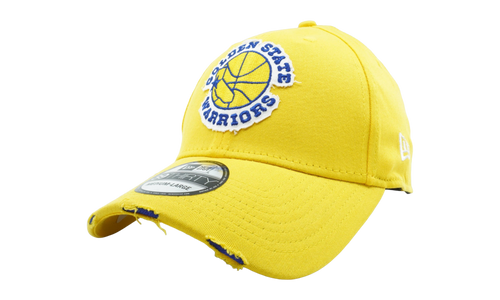 39THIRTY Golden State Warriors Hardwood Classics Night Fitted Hat Yellow NE696