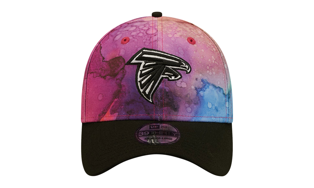 39THIRTY Atlanta Falcons Crucial Catch Flex Fit Hat Multicolor Watercolor Design Crown / Black Visor NE840
