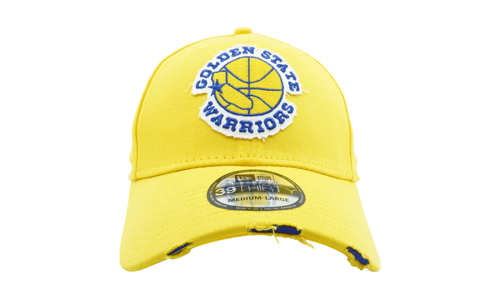 39THIRTY Golden State Warriors Hardwood Classics Night Fitted Hat Yellow NE696