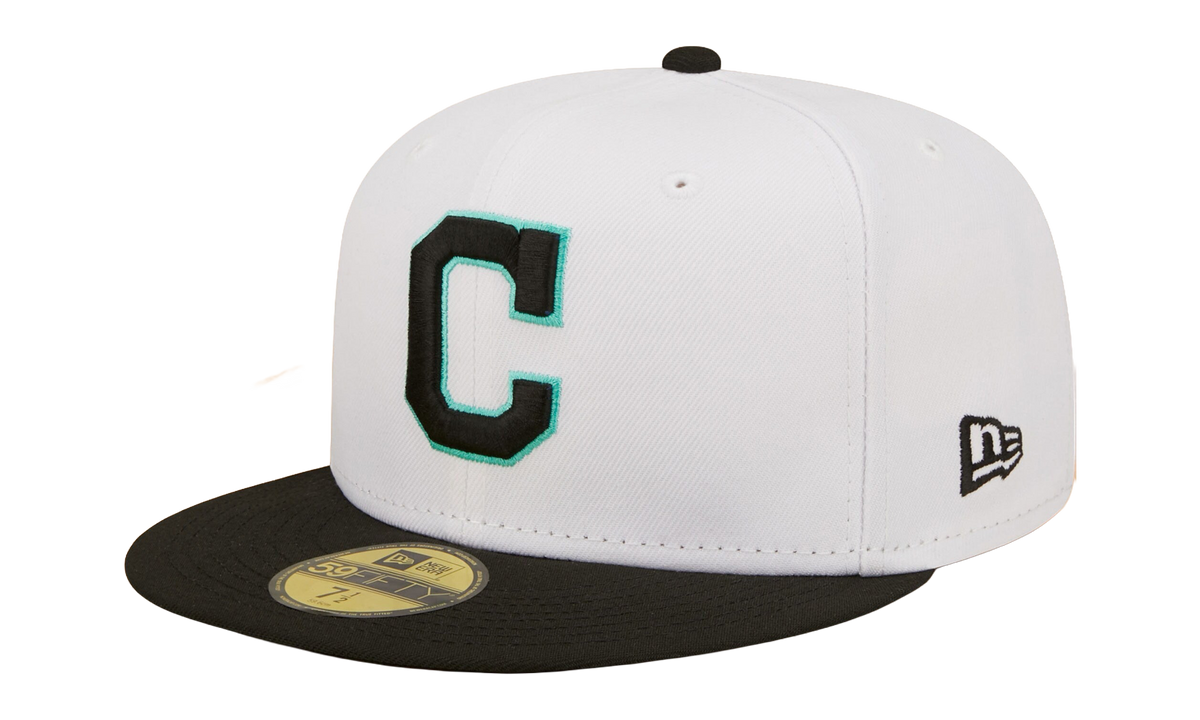 59FIFTY Cleveland Guardians Authentic Fitted Hat White / Black - Visor NE796