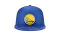 59FIFTY Golden State Warriors On The Court Suede Fitted Hat Blue / GSW Logo - Under Brim NE637