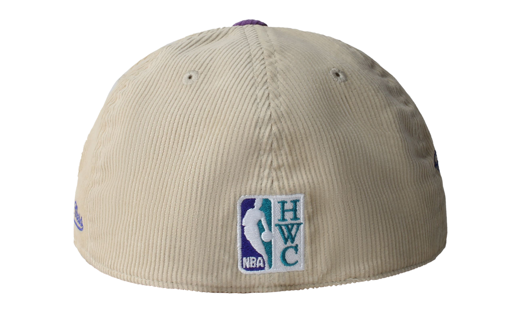 NBA Hardwood Classics 2-Tone Team Cord Fitted Cap Charlotte Hornets - Off White HHSF5812 CHOYYPPPOFWH