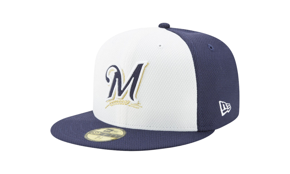 59FIFTY Milwaukee Brewers Diamond Era Fitted Hat White and Purple / Purple - Brim NE578