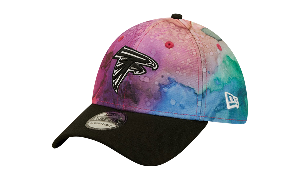 39THIRTY Atlanta Falcons Crucial Catch Flex Fit Hat Multicolor Watercolor Design Crown / Black Visor NE840
