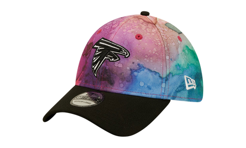 39THIRTY Atlanta Falcons Crucial Catch Flex Fit Hat Multicolor Watercolor Design Crown / Black Visor NE840