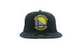 9FIFTY Golden State Warriors Amoeba Vize Snapback Hat Black / Black and Yellow - Brim NE625