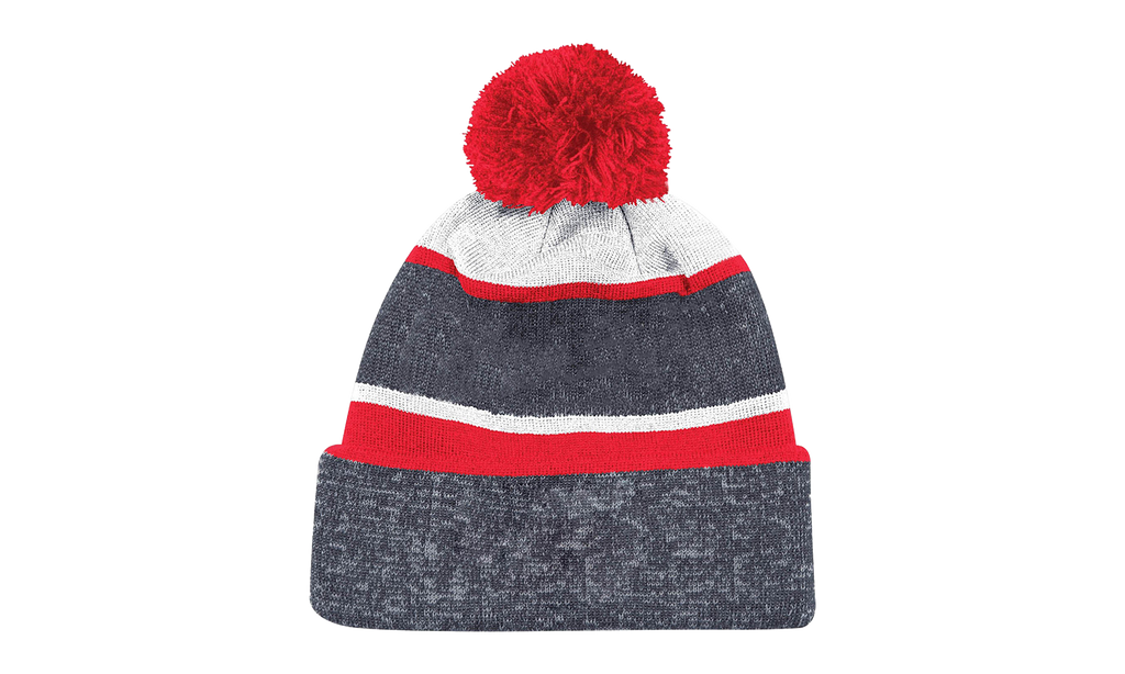 Stripe Pom Knit Beanie Chicago Bulls Grey BH48B3 GRY