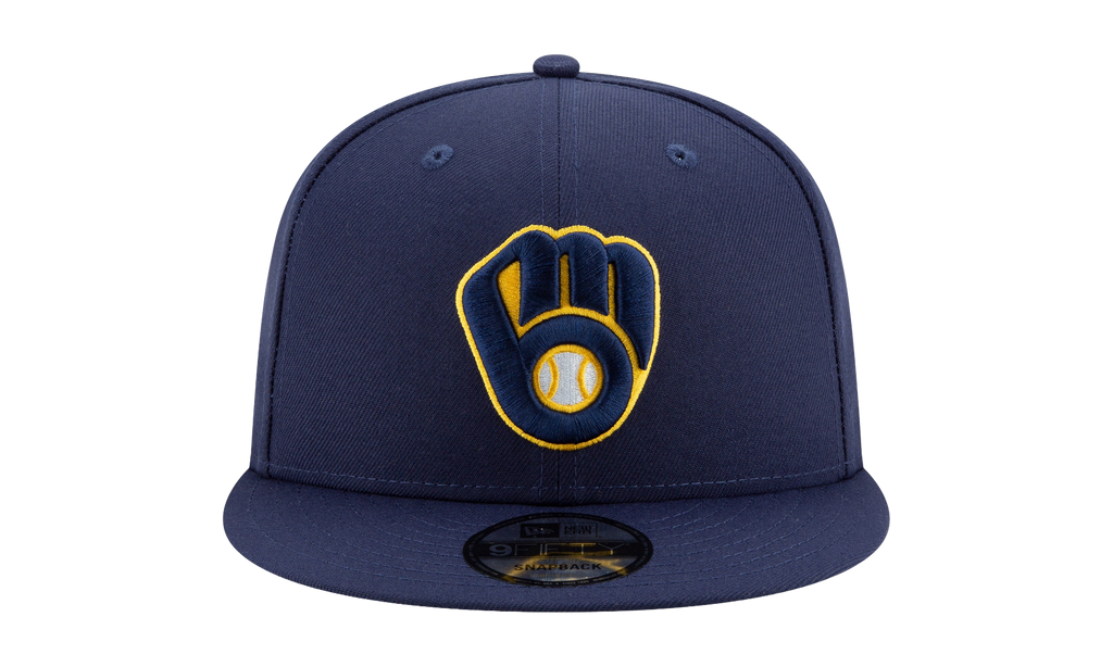 9FIFTY Milwaukee Brewers Snapback Hat Navy NE735